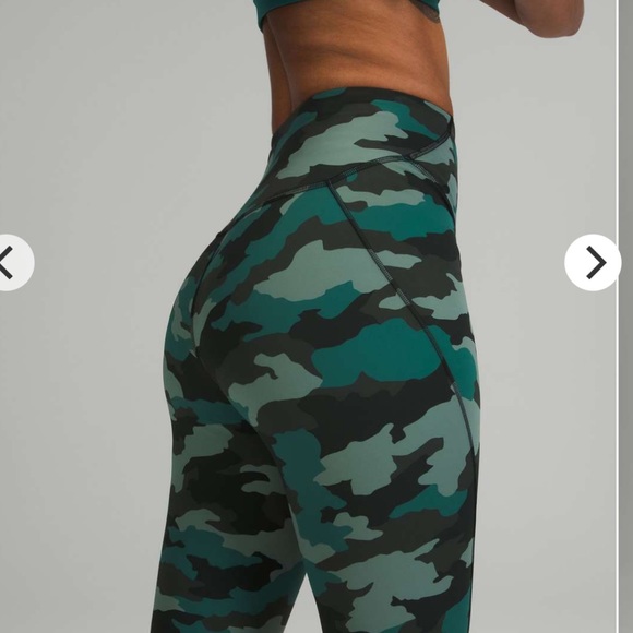 Lululemon Base Pace High-Rise Tight 25" Heritage 365‎ Camo Tidewater Teal Multi - Picture 3 of 15